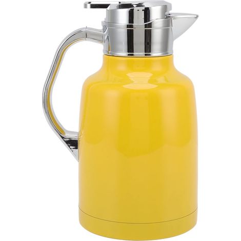 Théière Isotherme en Acier Inoxydable 304 pour Café, Hôtel Restaurant, Pot d'Accueil Jaune (1/5)