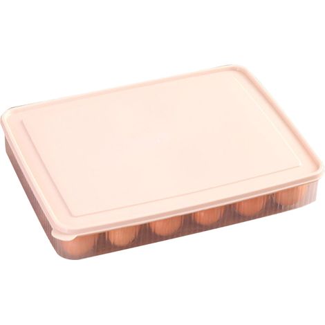 Boîte De Rangement Pour Œufs - Bac En Plastique À 24 Logements - Avec Couvercle - Empilable - Pour Réfrigérateur - 1 Pièce (1/5)