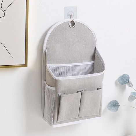 Borse portaoggetti da parete con tasche, cestini portaoggetti in tessuto, borse portaoggetti impermeabili da appendere alla porta con ganci, adatte per cucine, camere da letto e bagni. (1/5)