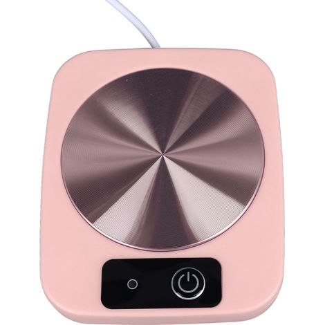 Chauffe-tasse intelligent à température constante, alimenté par USB, portable, rose, idéal pour le bureau, les voyages et la maison. (1/5)