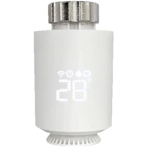 Tête Thermostatique Radiateur, Vanne Thermostatique Connectée Programmable, Thermostat Radiateur Compatible avec Alexa, Smart Life APP Contrle, Tuya Zigbee Gateway Requis (1/4)