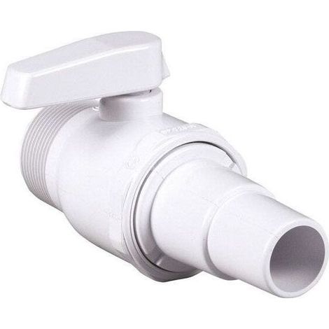 Vanne d'arrêt pour filtration de piscine Plastique résistant aux UV Compatible conduites standard Régulation débit eau (1/5)