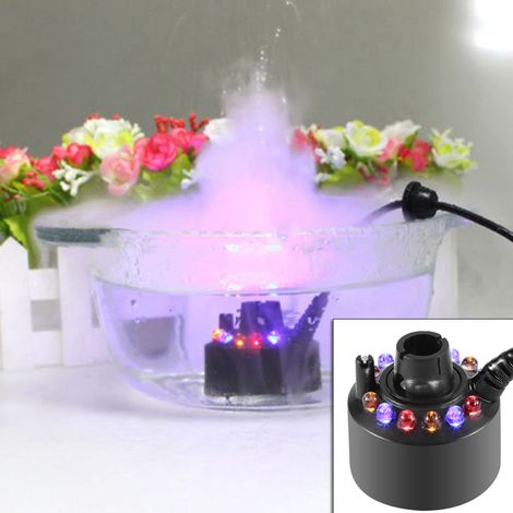 Farbiger LED-Fontänenzerstäuber mit verschiedenen Effekten und Adapterkabel, ABS-Gehäuse, 12 LEDs, geeignet für Schwimmbecken, Aquarien, Luftbefeuchter, Filter, reinigt Wasser, 203 g (1/5)