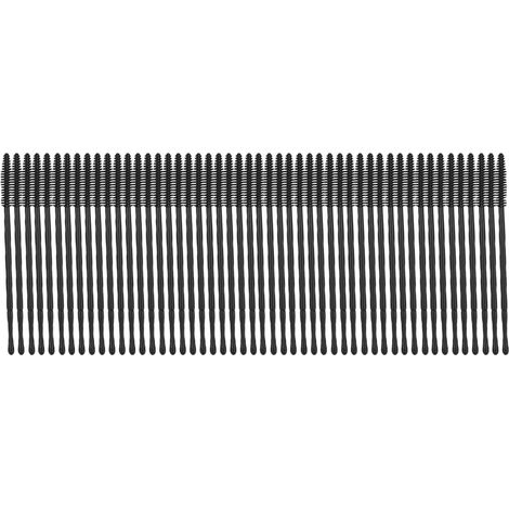 50 brosses à cils jetables en silicone, peigne à cils noir en forme de tour, applicateur de mascara réutilisable (1/5)