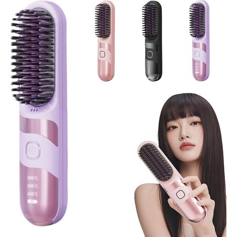 Lisseur Cheveux Courts - Rechargeable 3 Températures 160-200°C - Chauffage Rapide 30s - Usage Domicile Voyage - 1 Pièce (1/5)