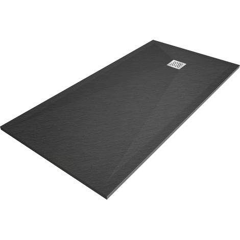 Mexen Stone+ Rechteckige Duschwanne aus Verbundwerkstoff 160 x 80 cm, Anthrazit - 44718016 (1/5)