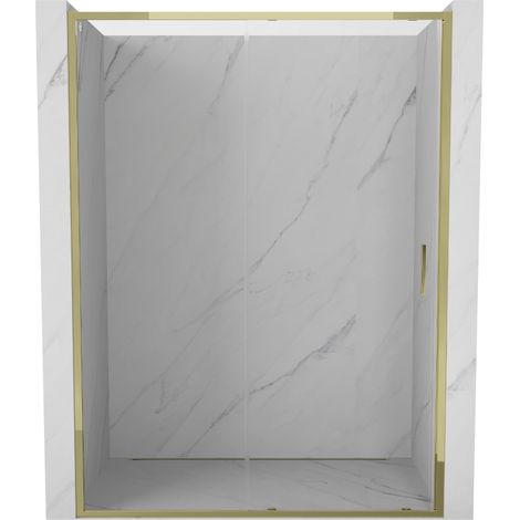 Mexen Exo Duschschiebetüren 160 cm, transparent, gold - 8151-160-000-50-00