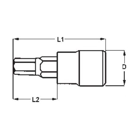 Steckschlüssel, 1/2, sechskant, bestückt 6mm, extra lang TENGTOOLS M122506A (1/2)