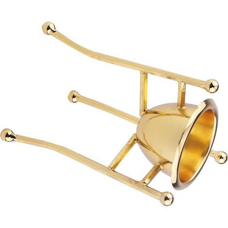 Porte-œufs triangulaire SECFOU en cuivre doré . Coquetier moderne et portable pour présenter des œuf (1/5)
