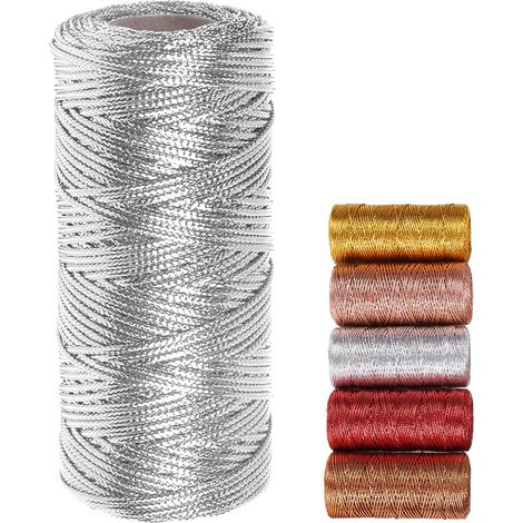 Goldfarbener Metalldraht, 100 m schimmernder Golddraht für Bastelarbeiten, Geschenkverpackungen oder Weihnachtsbaumschmuck, Geschenkkarten, 1 Rolle - FM-[NX] (1/5)