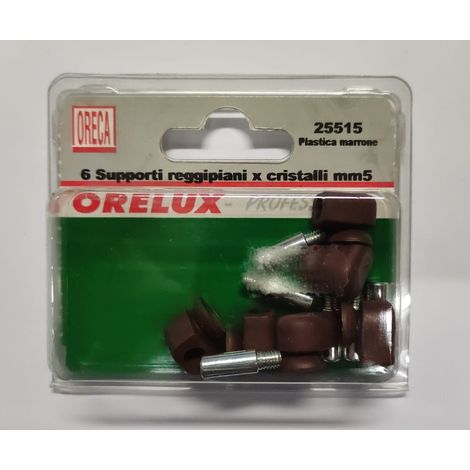 ORECA - SUPPORTO REGGIPIANO 13X15MM CONVENTOSA CON VENTOSA E PERNO DA 5MM AVVITABILE