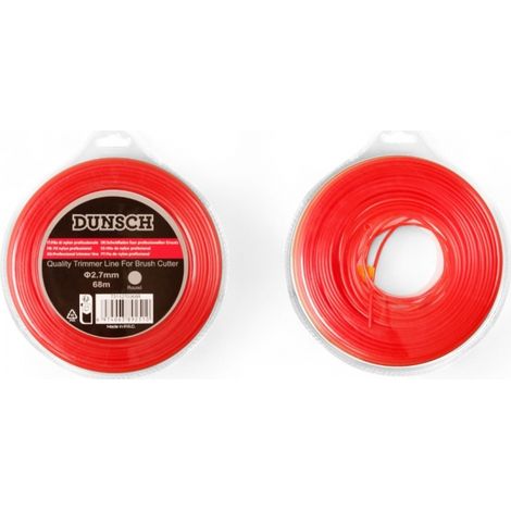 Fil nylon pour débroussailleuse et coupe-bordure, rond 2,7mm 68m - DUNSCH 7311270068R