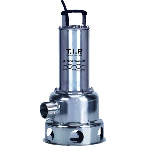 T.I.P. Profi Schmutzwasser Tauchpumpe 400V - Edelstahl, 42.000 l/h, 16 m Förderhöhe, bis 95°C, Extrema 700/16-3 IX 30275
