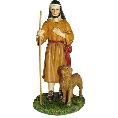 PASTORELLA CON CANE PER PRESEPE DA 12 CM (1/4)