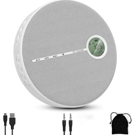 1 lecteur CD Bluetooth, haut-parleur externe, 5 modes de lecture, mémoire intégrée, portable, usage voiture et intérieur