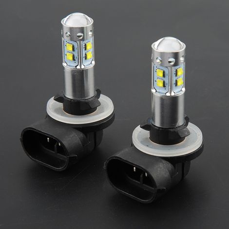 Ampoules LED 50W 12-24V Très Lumineuses pour Feux de Brouillard/Jour Hyundai Accent, Pack de 2, Blanc Froid (1/5)