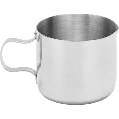 Milchaufschäumkännchen aus Edelstahl, 30 ml, lebensmittelecht, gerader Korpus, leicht zu reinigen, für Küche und Café (1/5)