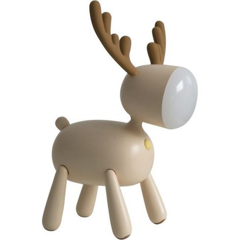 Lampe cerf LED lampe de bureau cerf dessin animé USB veilleuse avec lampe de bureau de lecture (marron, 1 pièce) 169 × 159 × 240 mm (1/5)
