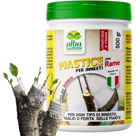 Mastice Pasta Pronto Uso per Innesti e Potature Con Rame Antibatterico Pasta Cicatrizzante per Ferite x 500 g (1/5)