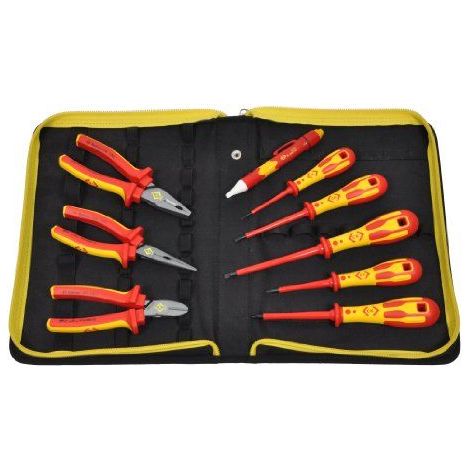 C.K T5953 Kit de 9 pinces et tournevis PZ