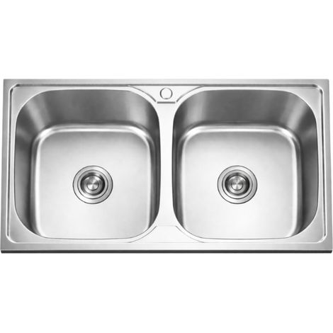 Fregadero Hércules Acero Inox 82x48 cm Sobre Encimera