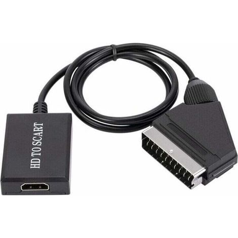 Convertisseur HDMI vers péritel - Adaptateur audio vidéo HD 1080p pour HDMI vers péritel Sky Box Stb (1/5)