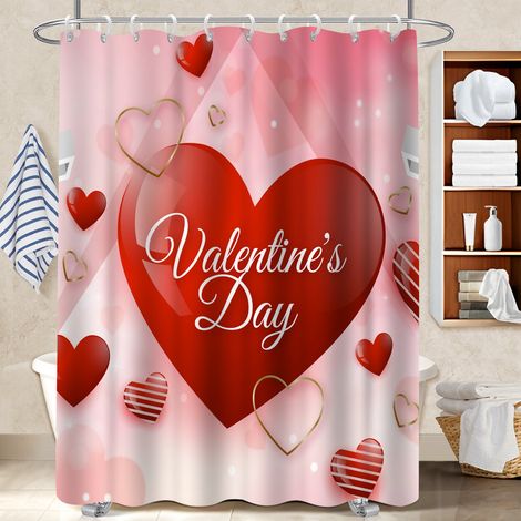 Voile de douche fluide en polyester 180x180 robuste rideau séchage rapide pour votre chalet à la montagne (1/5)
