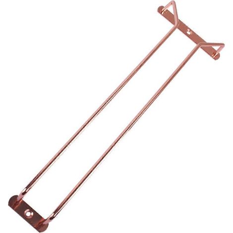 Porte-verres à vin de 35,5 cm (14 pouces) sous meuble, organisateur de verres à pied, support en fer pour bar (1/4)