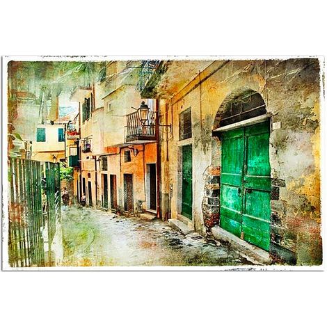 Tableau rue de la vieille ville - 70 x 50 cm (1/4)