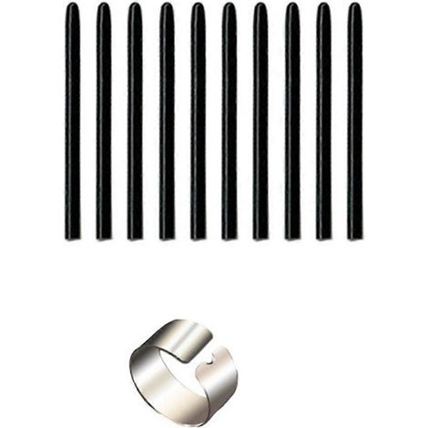 Lot de 10 pointes de rechange pour stylet, compatibles avec tablettes graphiques et stylos graphiques. Pointes standard avec outil. (1/5)
