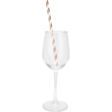 Gobelets en papier rayés or rose, pailles, vaisselle jetable pour décoration de fête d'anniversaire (1) (1/5)