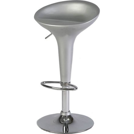 Sgabello da Bar Grigio con Alzata a Gas Seduta in ABS Tosini Hc 148G