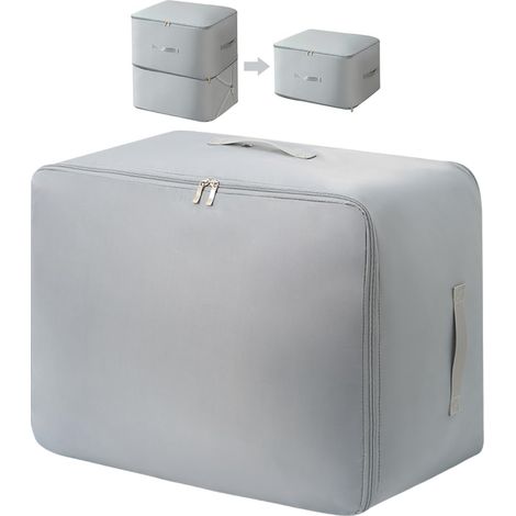 Sac de Compression , Organisateur d'Auto-Compression Ultra Peu Encombrant, Sacs de Rangement pour Couettes, Vêtements,Voyage et Maison (Gris, XL) (1/5)
