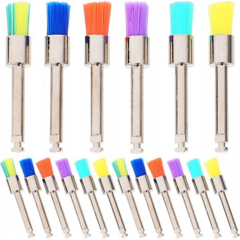 100 brosses de polissage dentaire colorées, faciles à utiliser (1/3)