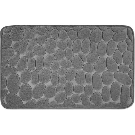 WOHNDIRECT Memoryschaum Badematte LONDON - 1 Stück 50x80 cm, Grau