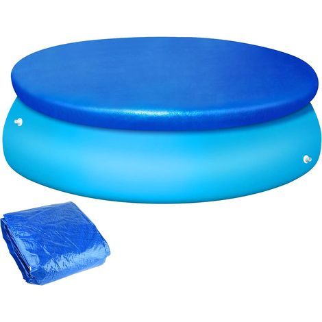 8-foot round pool cover, dustproof protective cover for round inflatable pool (1/5)