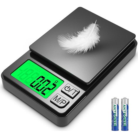 CCYKXA 500 g/0,01 g Präzisionswaage, Mini-Küchenwaage, tragbar, mit LCD-Display und 7 Einheiten, Tara-Funktion, für Zutaten, Kochen, Schmuck, Kaffee