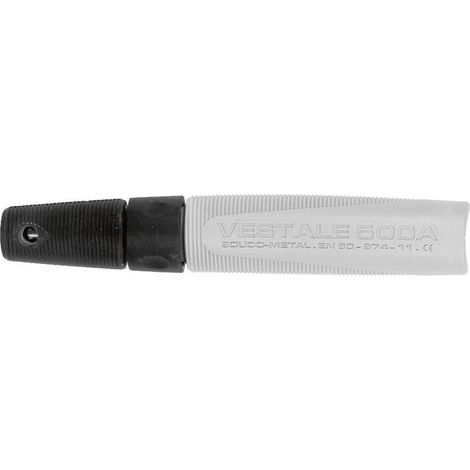 Pince porte-électrodes Vestale II à vis avec poids de 0,485 kg, capacité de soudage à 60 % (500 A), section maximale du câble de 95 mm², capacité à 35 % (600 A), diamètre maximal de l'électrode.
