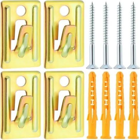 2 paires de supports muraux pour chauffe-eau, cadre de montage robuste avec matériel d'installation rapide (1/3)