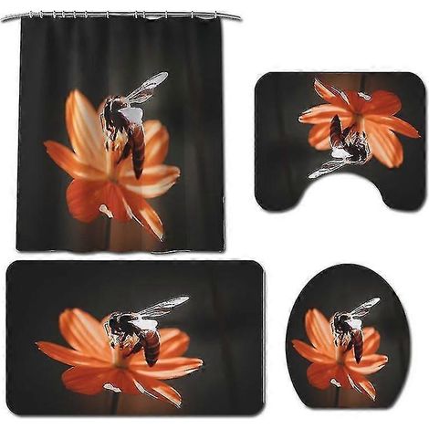Ensemble de coussins de toilette imperméables Mng Bee Flower (1/5)