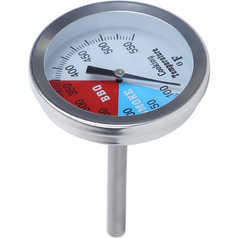 Thermomètre de cuisson en acier inoxydable pour four et barbecue, indicateur de température 100-550°F, outil de grillade pour cuisine (1/5)