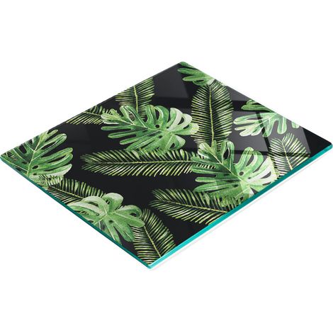 Planche de service en verre à motif tropical 60 x 52 cm (1/5)