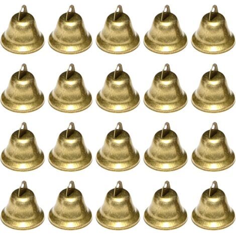 20 Pièces Petites Clochettes(Bronze antique), Vintage Petite Cloche pour décorations de Festival de Mariage, Cloche de noël pour Les sapins de Noël, Grelots en Métal pour Porte Clé Clochette, Bricolag (1/5)