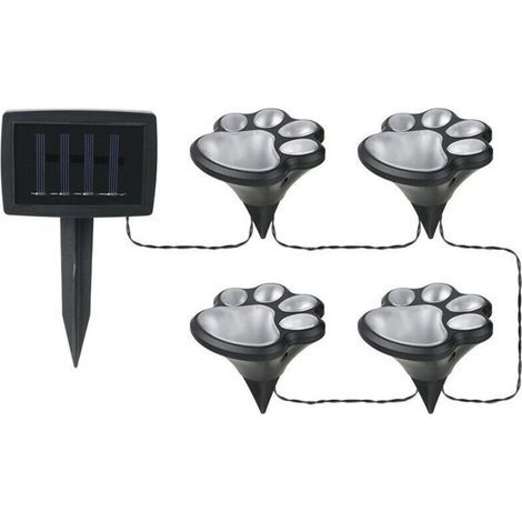 Lampes Solaires Décoratives Patte d'Animal - pour Chien, Chat - pour Patio, Jardin, Allée, Pelouse - Idéal pour les Amateurs d'Animaux