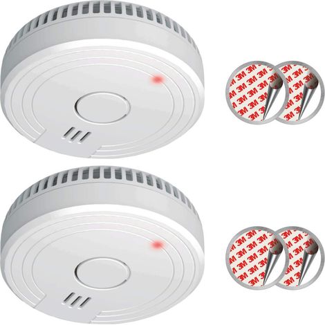 ELRO FS1805 Set di 2 Rilevatori di Fumo Kit di Montaggio Magnetico Batteria da 5 Anni Conforme allo Standard Europeo EN14604 Bianco Set da 2 Pezzi (1/5)