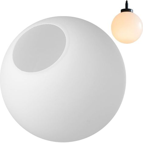 1 Abat-Jour Globe, Verre Dépoli 15 Cm, Forme Ronde, Lumière Douce, Pour Suspension Intérieure