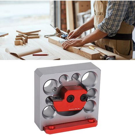 Perceuse électrique à 8 trous, barre rectangulaire réglable pour transformer les grumes en grumes rondes, outil auxiliaire de menuiserie pour le tournage des tenons de grumes. (1/5)