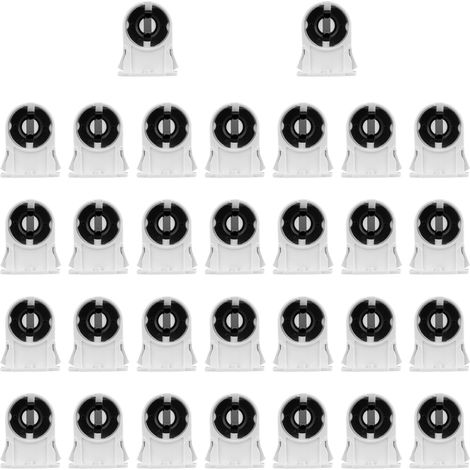 Lot de 30 Douille G13, Culot T8 résistant 2A, Support tube fluorescent LED, Pour bureau cave placard (1/5)