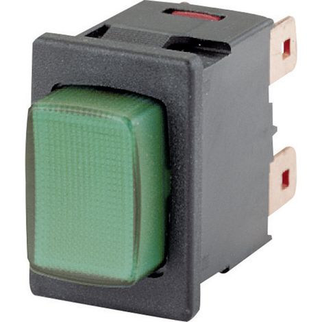 Marquardt 1687.1104 1687.1104 Druckschalter 250 V/AC 16 A 2 x Ein/Aus rastend Grün (L x B) 21 mm x 1