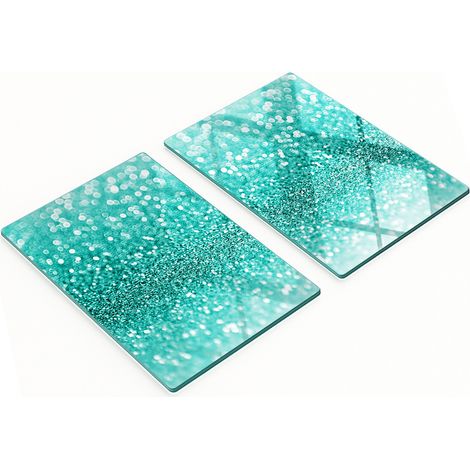 Juego de dos tablas de cocina decorativas de cristal de 2x40x52 cm. (1/5)